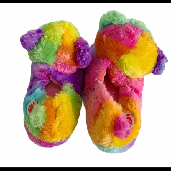 GIRLS Tie Dye Build A Bear Bear Slippers Size 13/1 - Picture 3 of 7